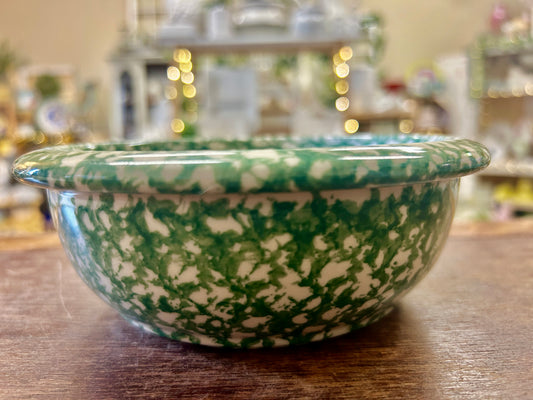Green Workshops of Gerald E Henn Green Sponge Bowl USA, 6 1/2"