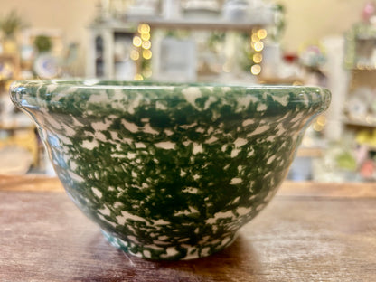 Green Workshops of Gerald E Henn Green Sponge Bowl USA., 6"