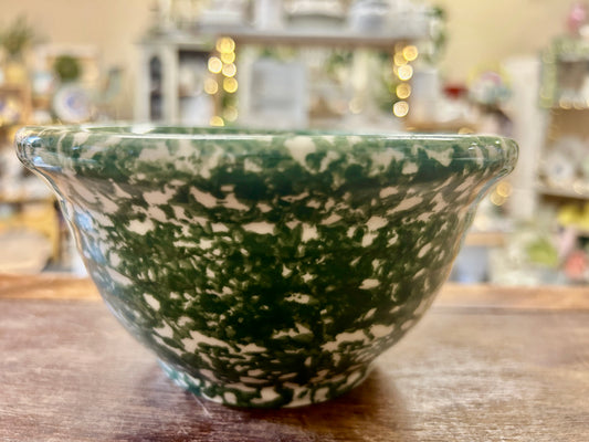 Green Workshops of Gerald E Henn Green Sponge Bowl USA., 6"