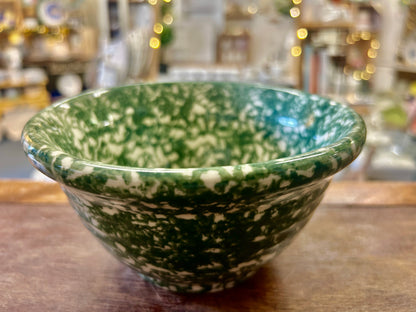 Green Workshops of Gerald E Henn Green Sponge Bowl USA., 6"