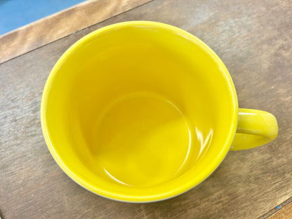 Yellow & White  Squeeze the Day Mug, 5 1/2"