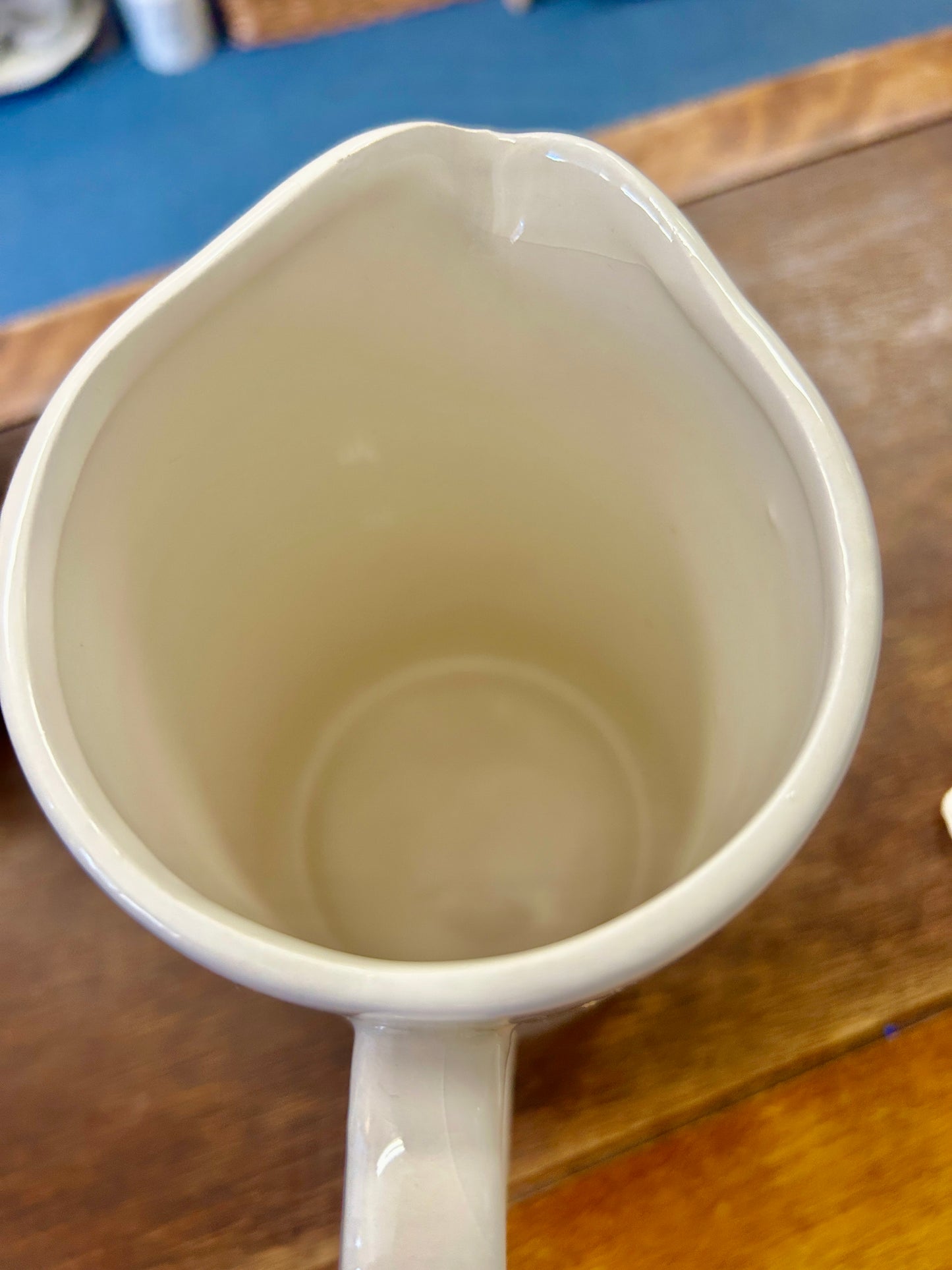 Yellow & White  Squeeze The Day Pitcher, 7 1/4"