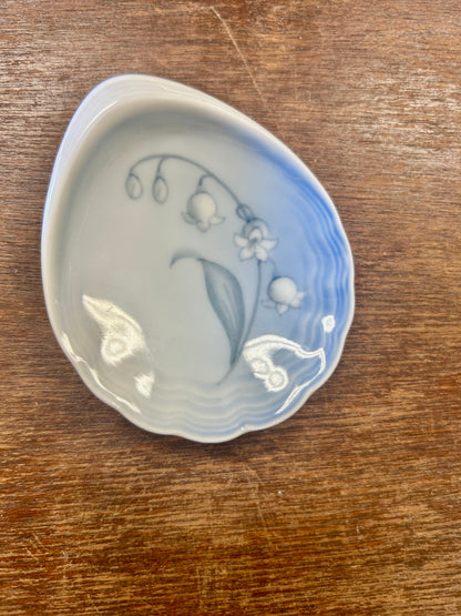 Blue Bing & Grondahl Lily of the Valley Dish Denmark, 3 1/2"
