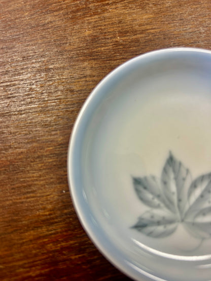 Gray Bing & Grondahl Falling Leaves Plate Denmark, 3 1/2"