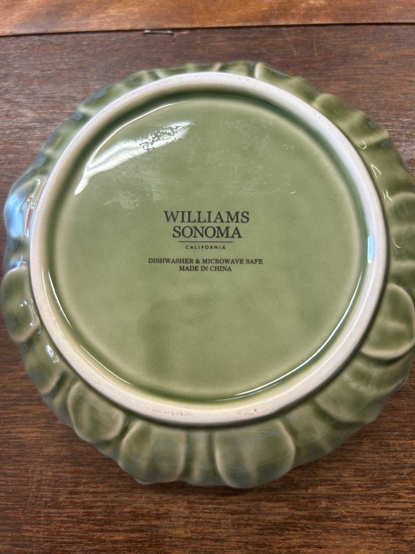Green Williams Sonoma Green Succulent Plate, 6"
