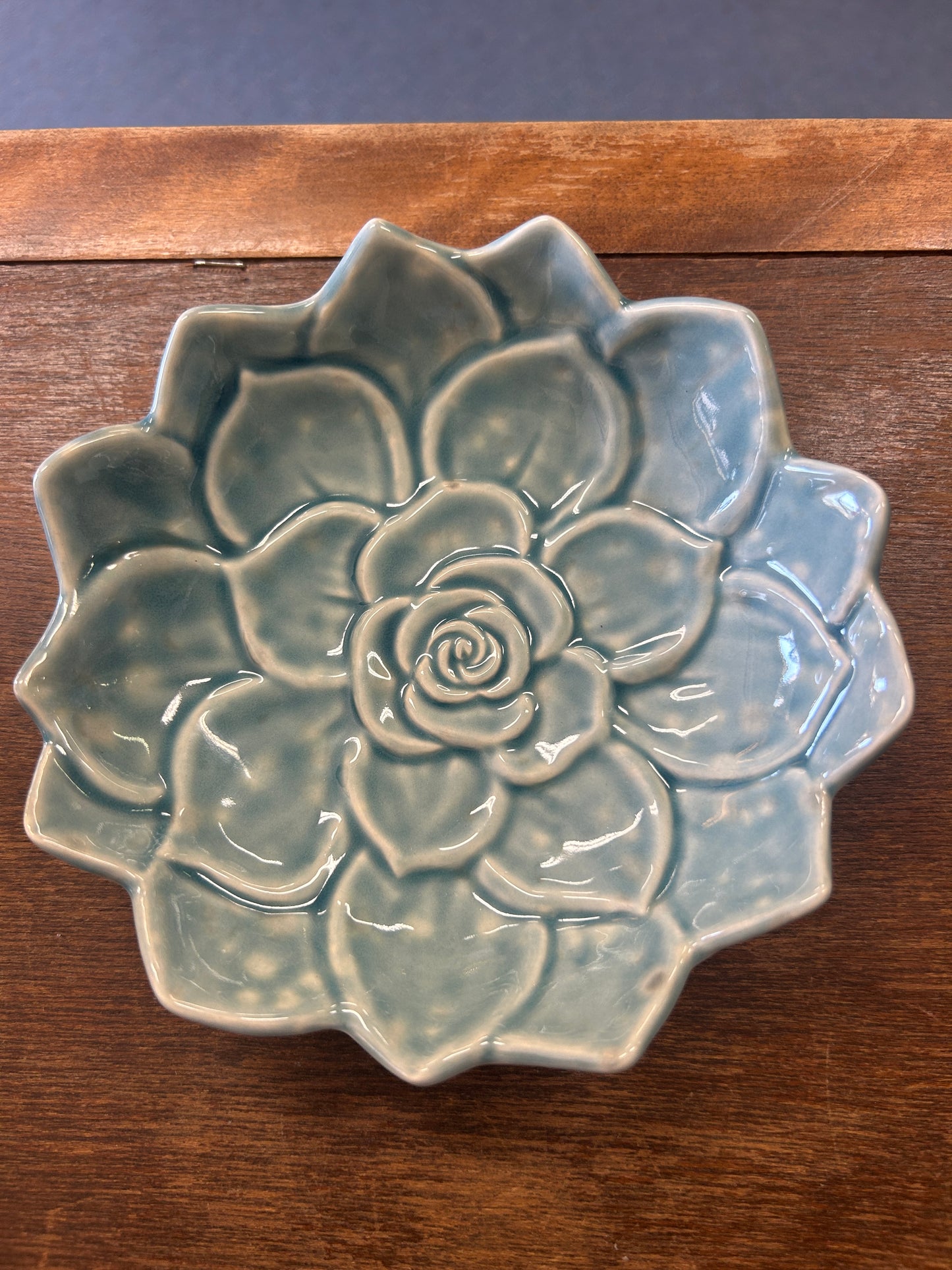 Blue Williams Sonoma Blue Succulent Plate, 6"