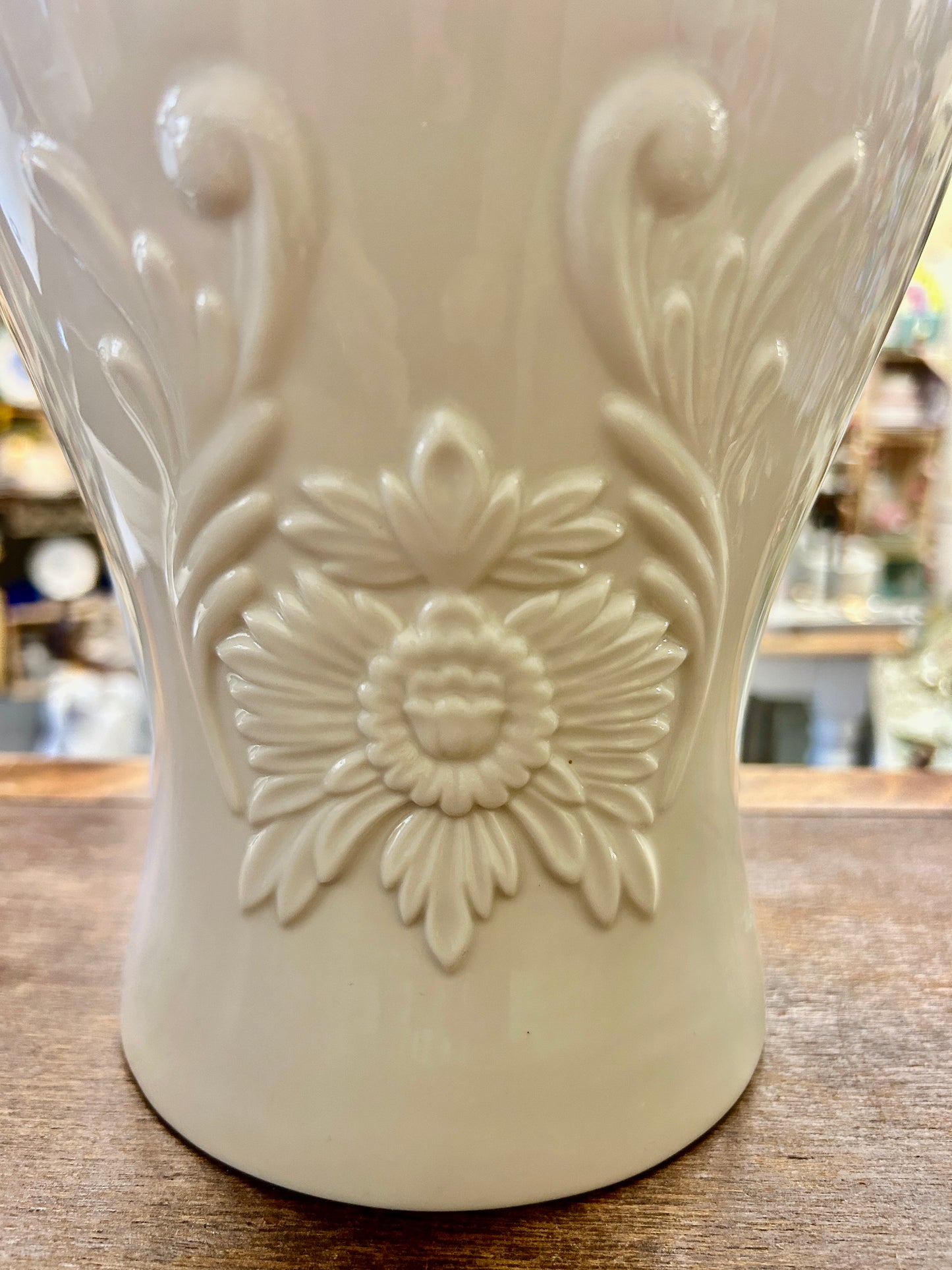 Cream Lenox Large Georgian Vase, 15 1/2"