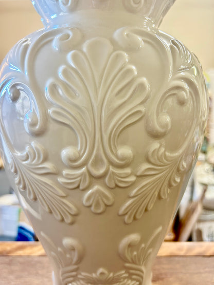 Cream Lenox Large Georgian Vase, 15 1/2"