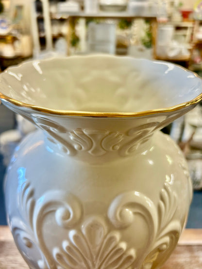Cream Lenox Large Georgian Vase, 15 1/2"