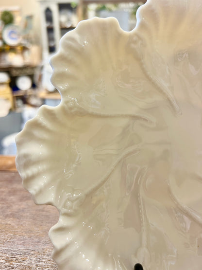 Cream Lenox Oyster Platter, 7 1/4"