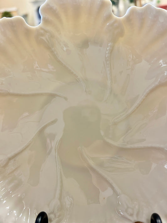 Cream Lenox Oyster Platter, 7 1/4"