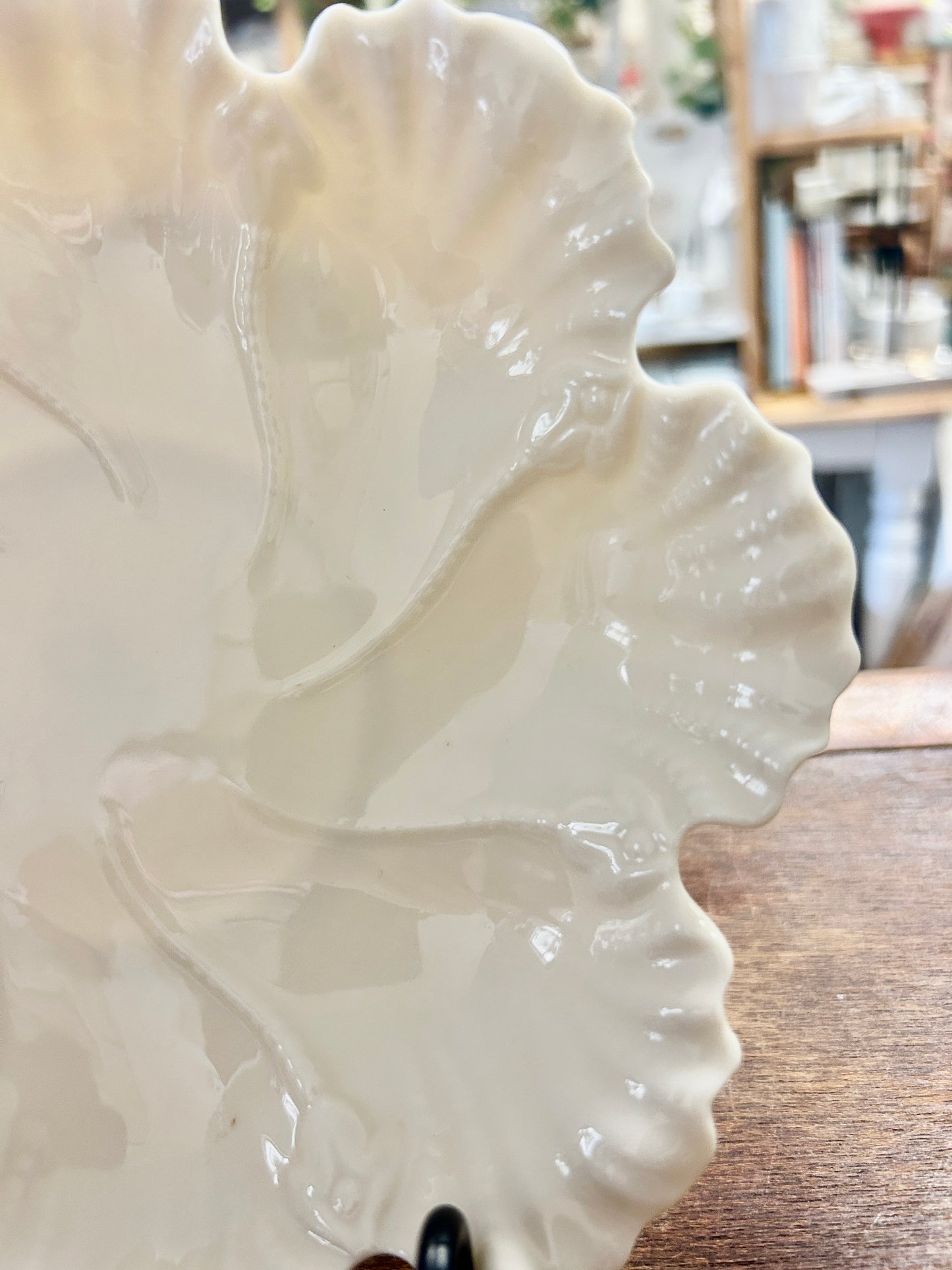 Cream Lenox Oyster Platter, 7 1/4"