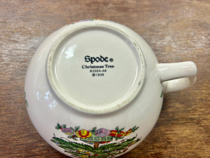 Red Green White Spode RARE Christmas Mug England, 5 1/2"