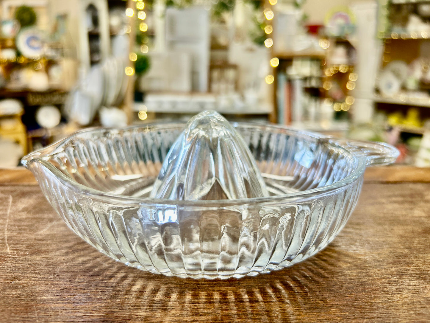 Clear  Vintage Glass Juicer, 8"