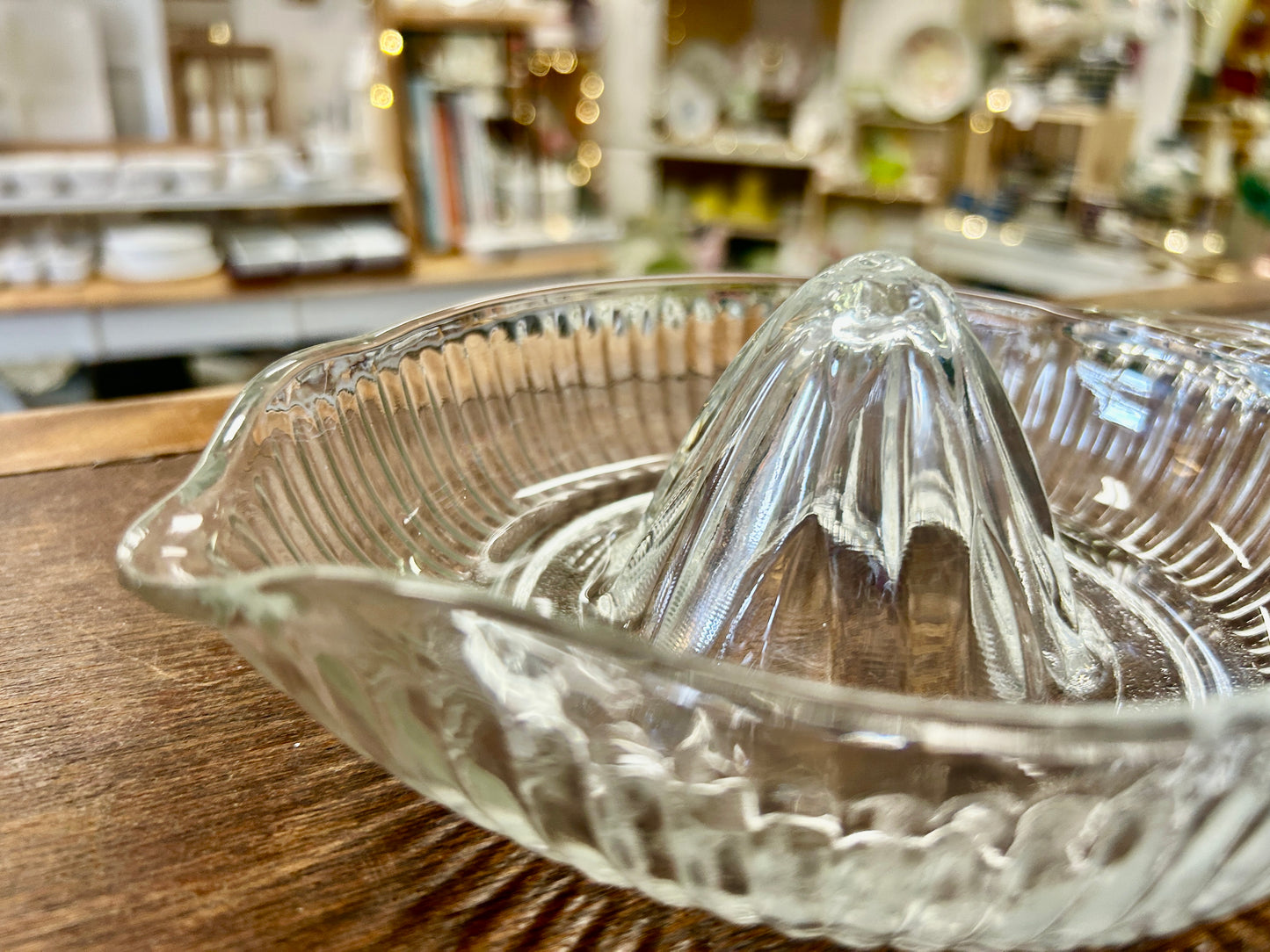 Clear  Vintage Glass Juicer, 8"
