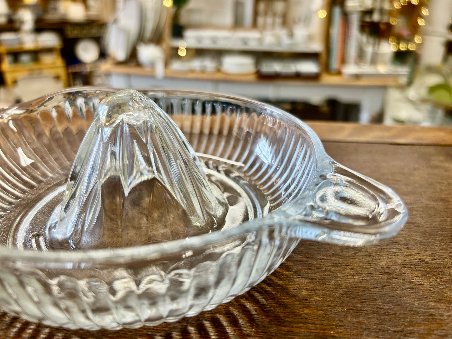 Clear  Vintage Glass Juicer, 8"