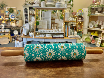 Blue & White Pioneer Woman Flower Rolling Pin, 18"