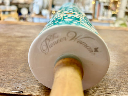 Blue & White Pioneer Woman Flower Rolling Pin, 18"