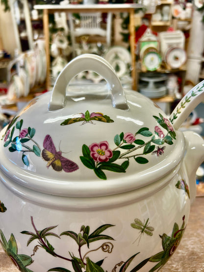Botanic Garden ceramic tureen lid with handle and multi-botanical floral scenes