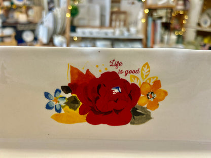 Multicolor Pioneer Woman Timeless Floral Rectangle Baker, 12"