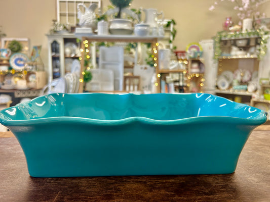 Teal Pioneer Woman Teal Rectangle Baker, 12"