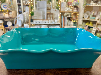 Teal Pioneer Woman Teal Rectangle Baker, 12"