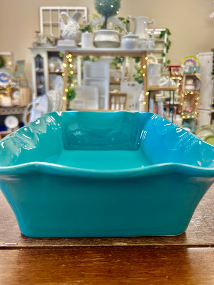 Teal Pioneer Woman Teal Rectangle Baker, 12"
