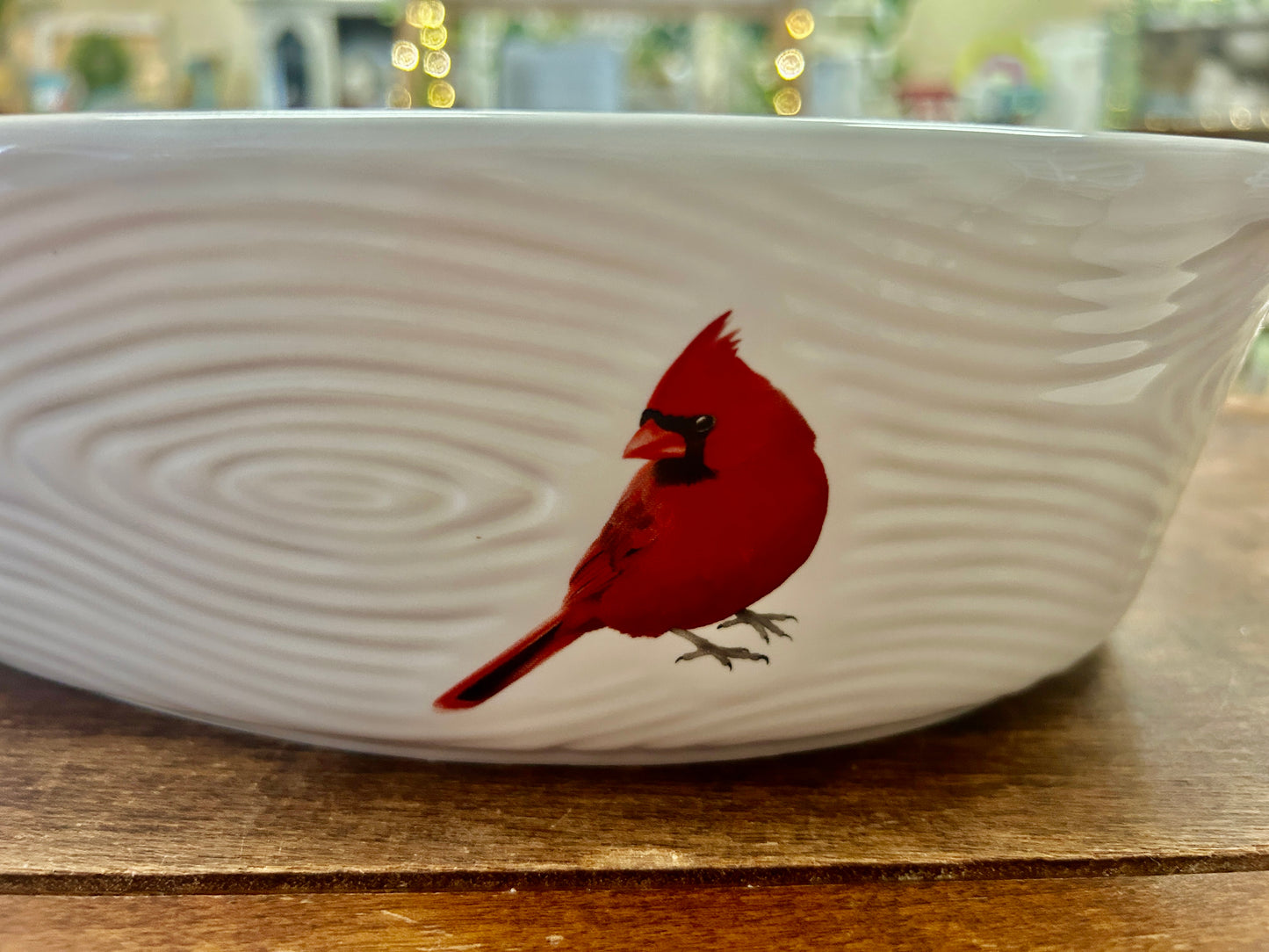 White Temptations RARE Woodland Cardinal 3 QT, 3 QT