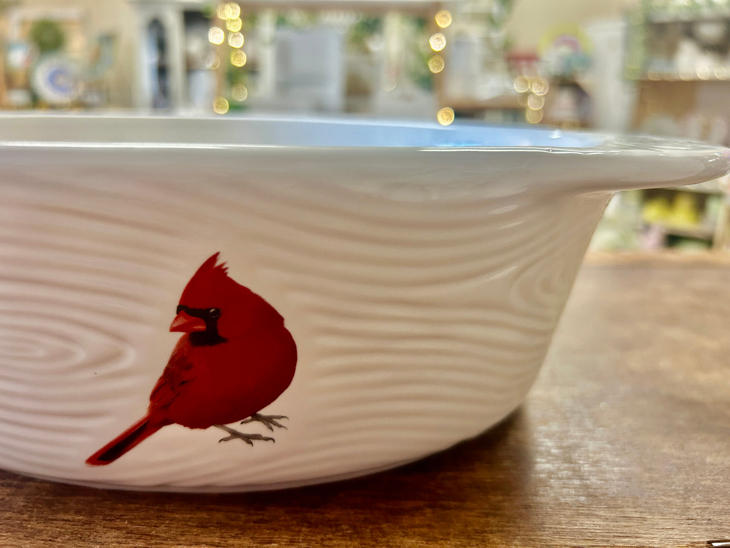 White Temptations RARE Woodland Cardinal 3 QT, 3 QT