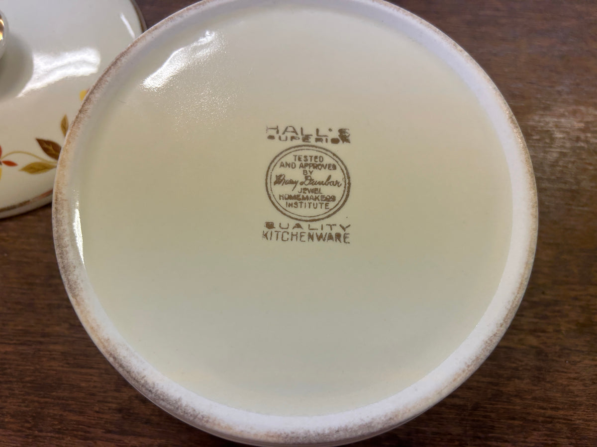 Ceramic casserole dish base with printed logo and certification marks