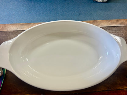 White Temptations Woodland 3 QT Oval Baker, 3 QT