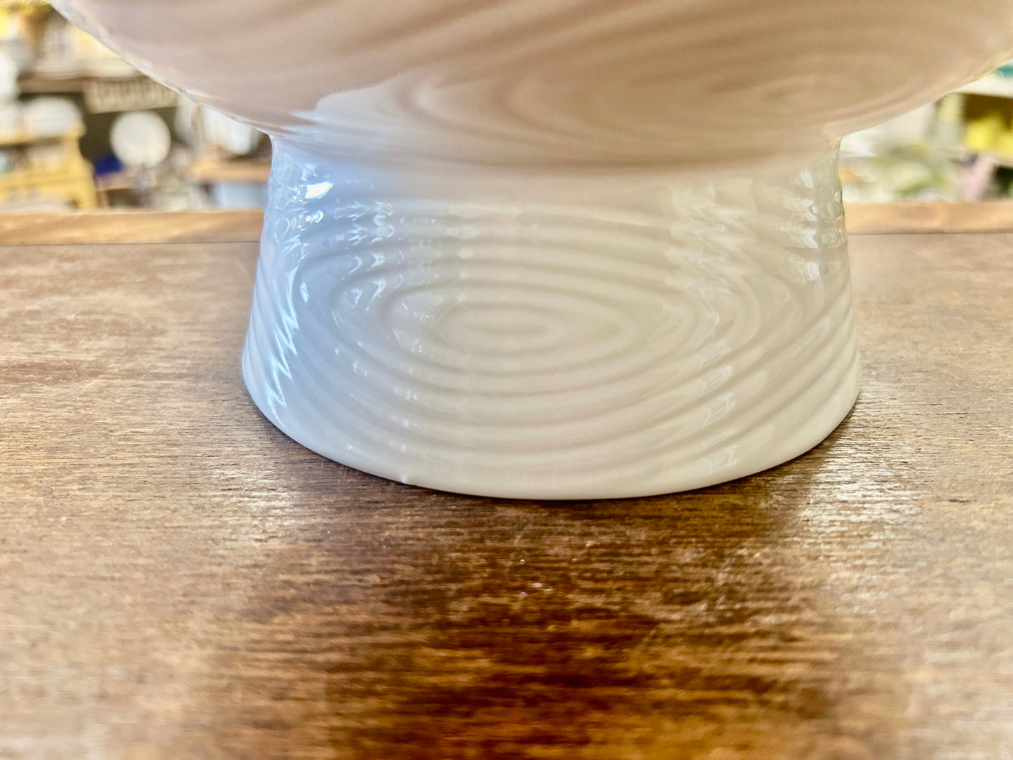 White Temptations Woodland Pedestal Bowl, 5 1/4"