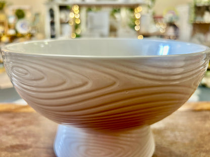 White Temptations Woodland Pedestal Bowl, 5 1/4"