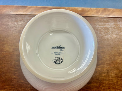 White Temptations Woodland Pedestal Bowl, 5 1/4"