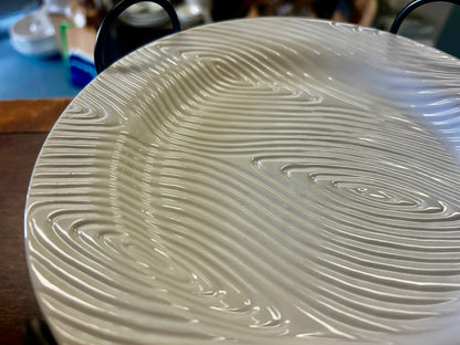 White Temptations NEW Woodland Plates & Rack, 8"