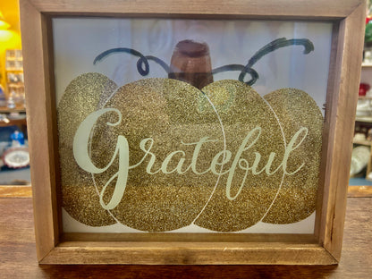 Gold Robert Stanley Pumpkin Framed Picture, 9 1/4"