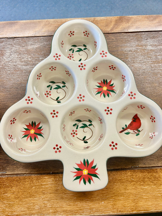 Red Green White Temptations RARE Cardinal Muffin Pan, 11"