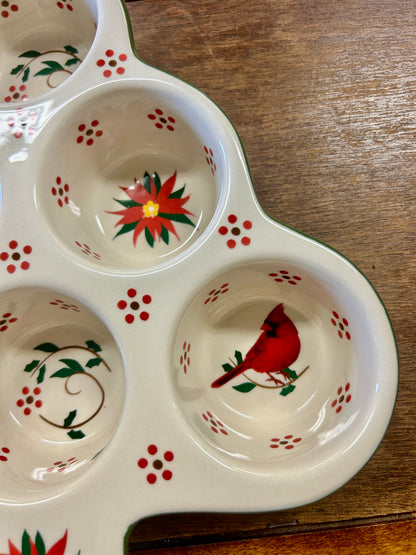 Red Green White Temptations RARE Cardinal Muffin Pan, 11"