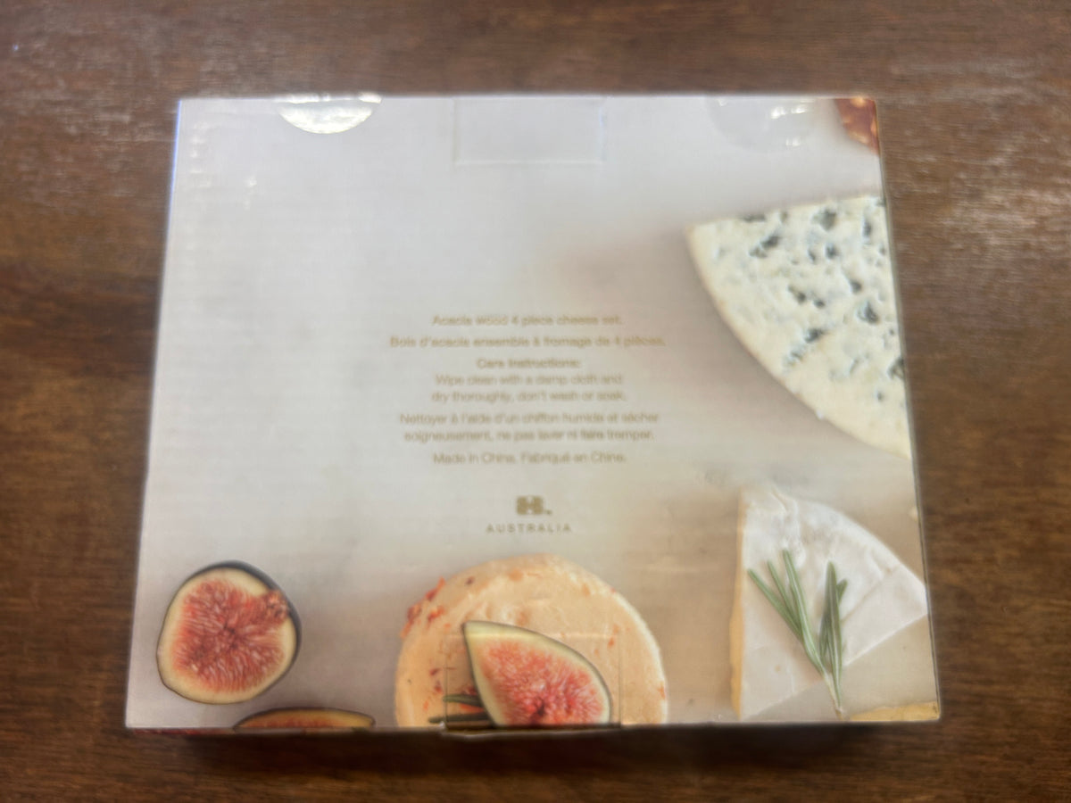 Natural wood Cibo NEW Cheese Slicer Set of 4, 5"