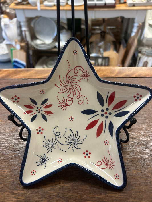 Red White Blue Temptations Star RWB Plate, 8"