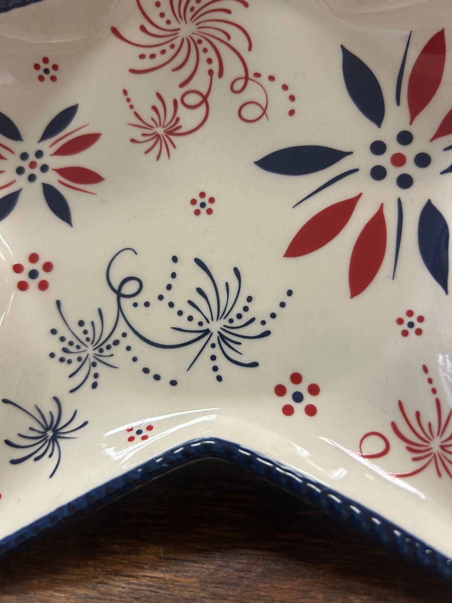 Red White Blue Temptations Star RWB Plate, 8"