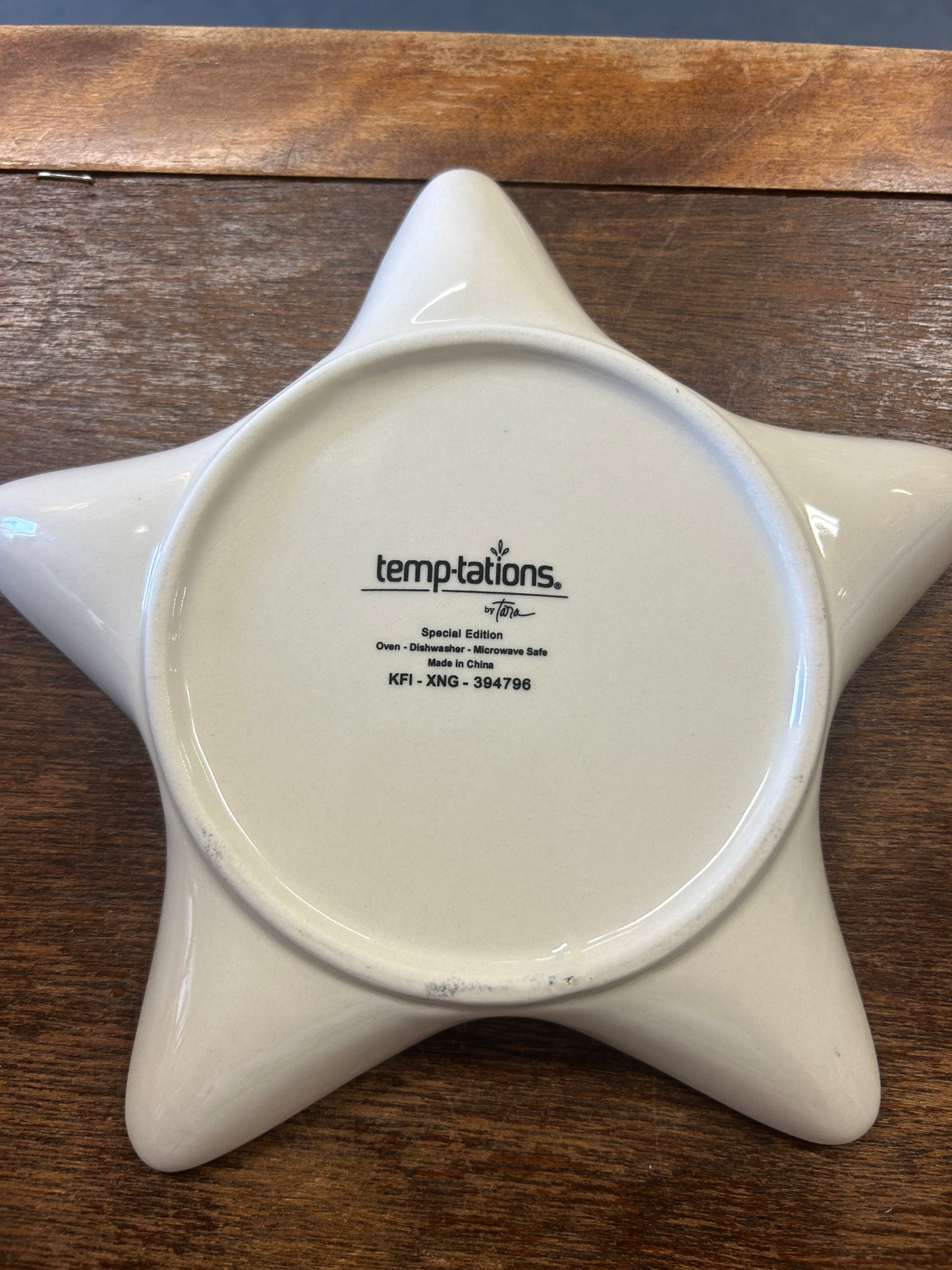Red White Blue Temptations Star RWB Plate, 8"