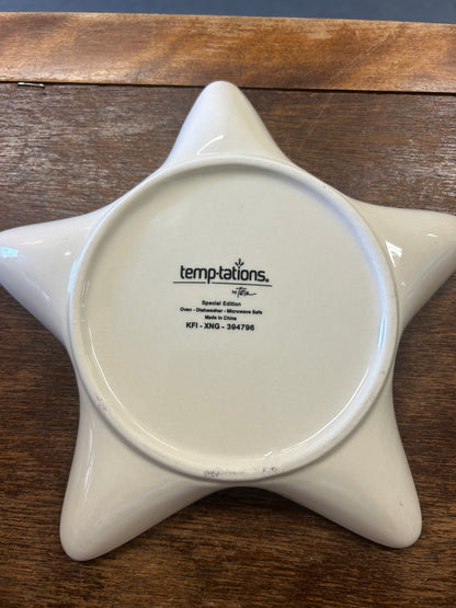 Red White Blue Temptations Star RWB Plate, 8"