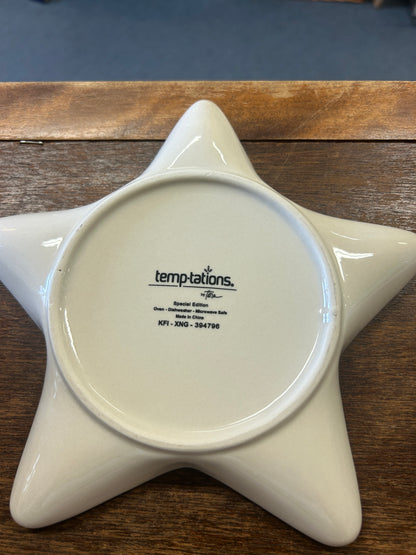 Red White Blue Temptations Star RWB Plate, 8"