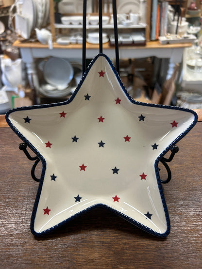 Red White Blue Temptations Star RWB Plate, 8"