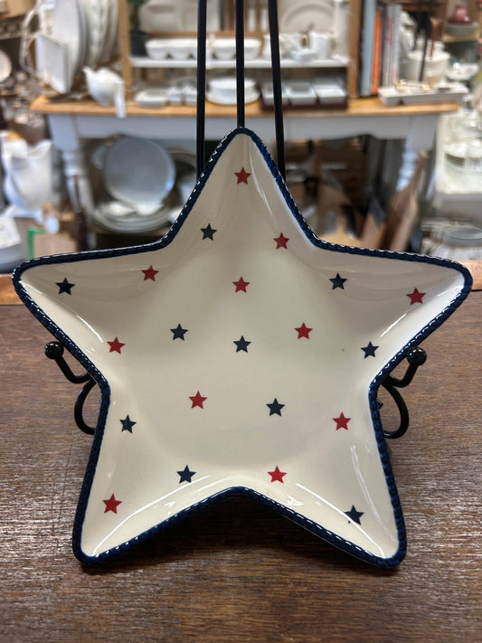 Red White Blue Temptations Star RWB Plate, 8"