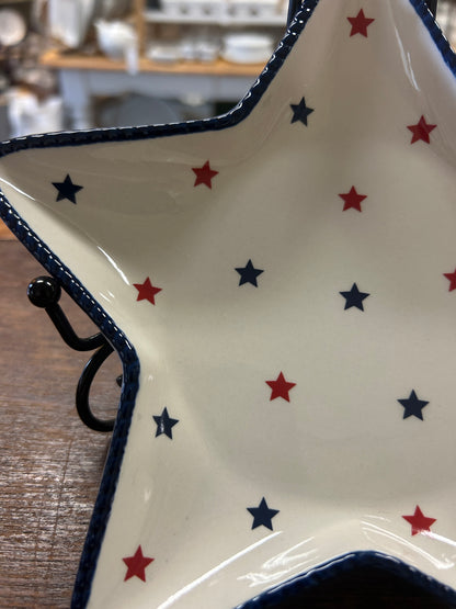 Red White Blue Temptations Star RWB Plate, 8"