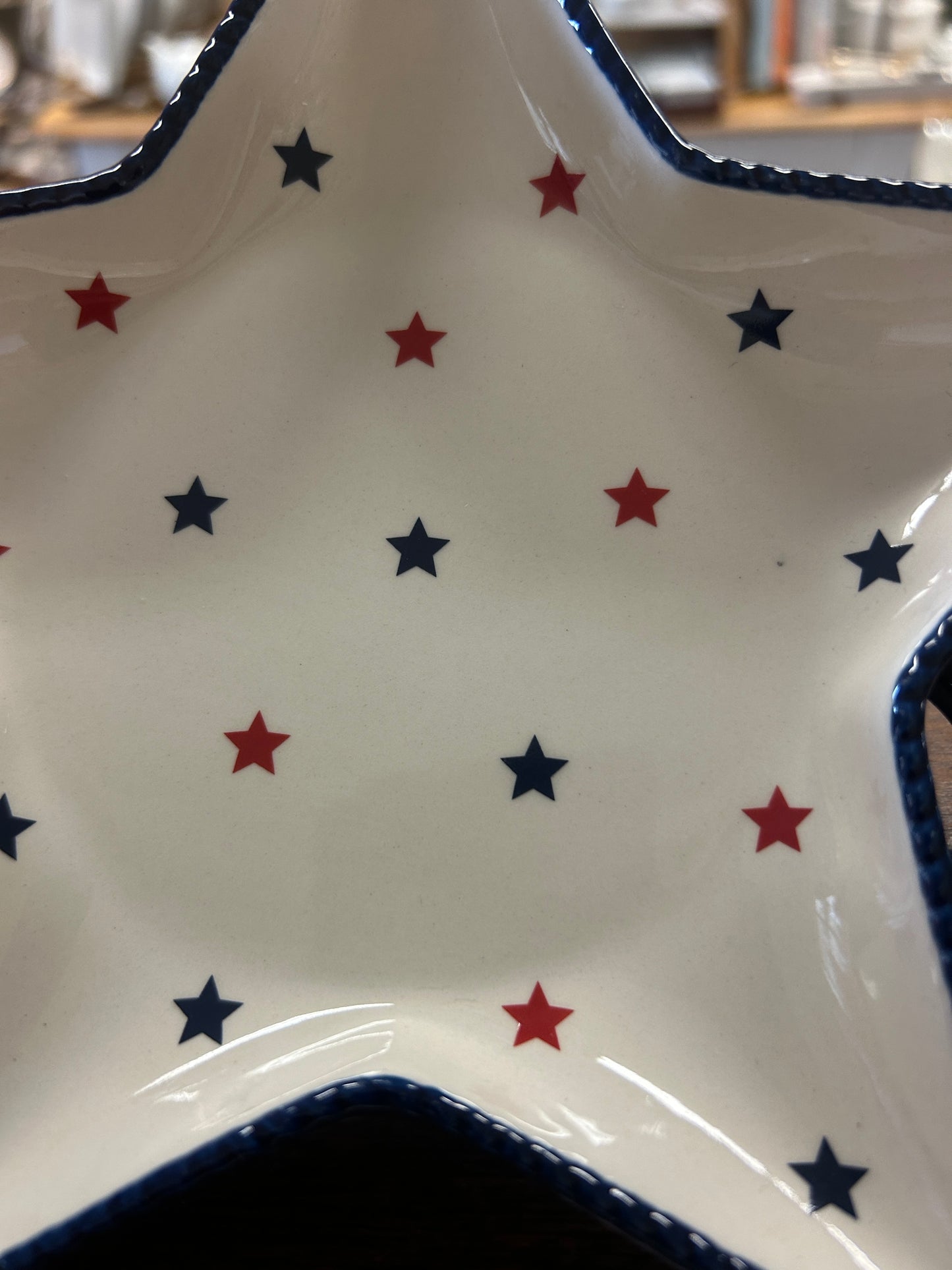 Red White Blue Temptations Star RWB Plate, 8"