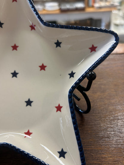 Red White Blue Temptations Star RWB Plate, 8"