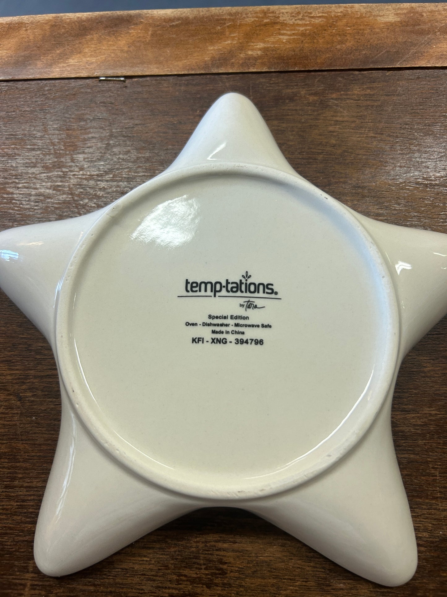 Red White Blue Temptations Star RWB Plate, 8"